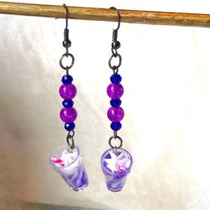 Grape Italian Cream Soda Earrings